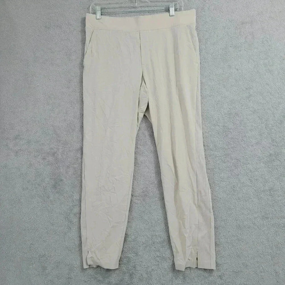 Athleta Pants - Athleta Womens Beige Elastic Waist Pants Size 10 Lightweight   4PT